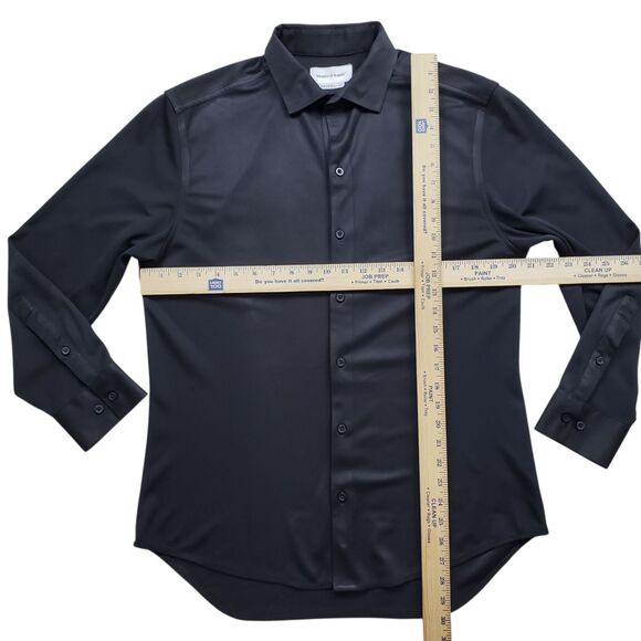 Ministry of Supply Apollo Shirt Mens Medium Slim Fit Black Performance Stretch - Picture 5 of 9